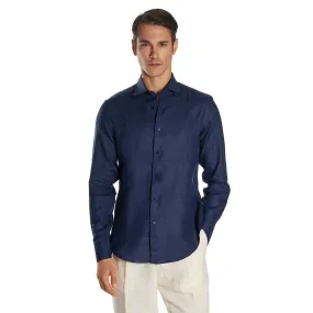 DARK BLUE LINEN SHIRT