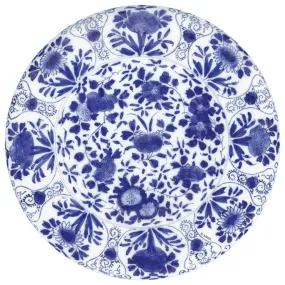 Delft Round Paper Placemats in Blue - 12 Per Package