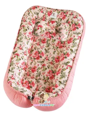 Flora in Peach Dotted (Limited Edition) - Bed and Head Pillow